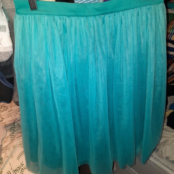 34" waist Teal Tulle skirt - Picture 2 of 4